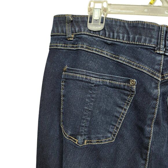 Democracy "Ab"solution Women 16W Indigo Itty Bitty Bootcut Jean Dark Wash Denim - Picture 8 of 16